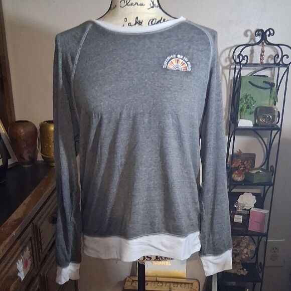 Spiritual Gangster Gray and White Sweatshirt Sunshine On My Mind Large - Picture 1 of 6
